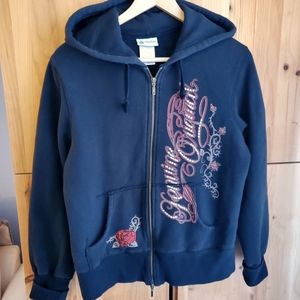 Disney Parks Women's Black Mickey Mouse Full Zip Hoodie Size L